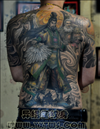 彩色五虎上将纹身